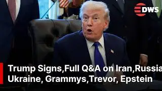 FULL EVENT: Trump Signs Order, Q&A on Iran, Russia-Ukraine, Grammys,Trevor Noah, Epstein Files |AC1E