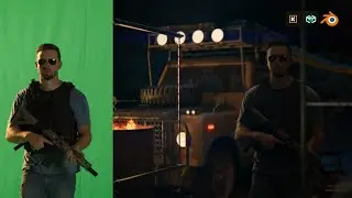 Blender 3D Before and After Greenscreen VFX Showcase (Course Preview)