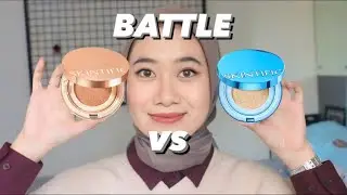 BATTLE CUSHION SKINTIFIC ROSE GOLD VS BIRU??? Test Oil Control dan Oksidasi!