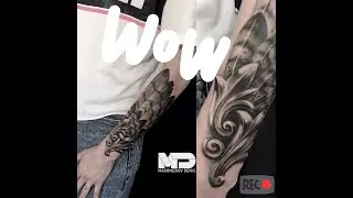 WOW TATTOO TIME LAPSE || FEATHERS, WINGS