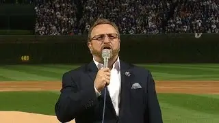 WS2016 Gm5: Messmer sings national anthem before game