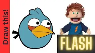 How to draw Angry Birds Blues with Flash - easy step by step instructions
