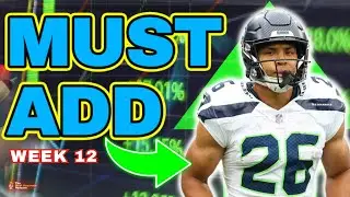 Your ULTIMATE Fantasy Football WAIVER WIRE Guide for Week 12 | Why Zach Charbonnet is a MUST ADD!