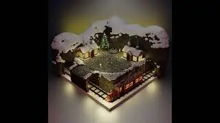 Christmas Isometric Environment #3dart #3danimation #blender #blender3d