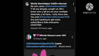 Calling out @ShellyDominiqueCaitlin for calling Minnie Mouse Lover Girl a cheater