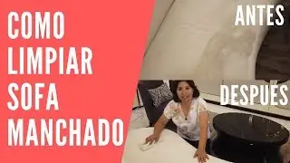 Como limpiar sofa de tela manchado