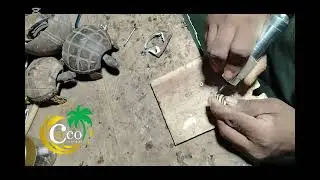 Handmade Angel Fish Keychain from Coconut Shell | Unique Eco Friendly Craft