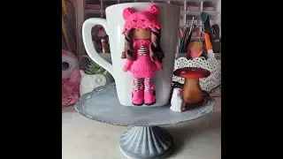 Polymer Clay Doll Mug
