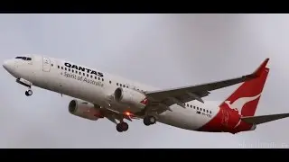 Incredible Gusty GO AROUND - Qantas 737-838 - [VH-VXQ]