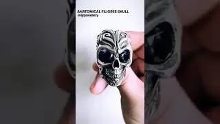 Anatomical Filigree Skull Ring