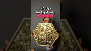 Hexagon wall moving mosaic by upcycling Soda cans 🥫 #ytshorts #diy #decor #walldecor #explore #art