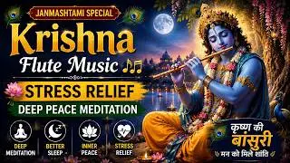 🔴 LIVE | Krishna Flute Music 🎶 | Stress Relief | Deep Peace Meditation