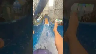 The airtime on this water coaster is INSANE! Watch until triple down at the end! #HydroPlunge