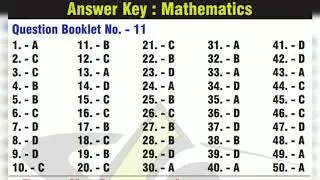 MHTCET 2018 Answer key |