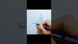 Menggambar sepatu fantovel#gambar #drawing #art #shorts