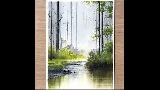 ART MASTER 480 ||FOREST RIVER DRAWING||HOW TO MAKE DRAWING WITH OIL PA||EASY OIL PASTEL DRAWINGS