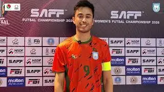 Капитан Мохаммад Рахбар Вахед Хан после матча открытия чемпионата SAFF по футзалу 2026 года проти...