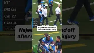 Najee Harris exits game with apparent injury 💔 #injury #chargers #najeeharris #nfl