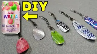 DIY Fishing: How to make magic spinner blades with an empty can.   🎣 DIY v115