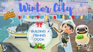 FISHING DOCK/PORT SPEED BUILD | WINTER CITY ISLAND | ACNH HOUSE SPEED BUILD