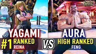 T8 🔥 YAGAMI (#1 Ranked Reina) vs AURA (Feng) 🔥 Tekken 8 High Level Gameplay