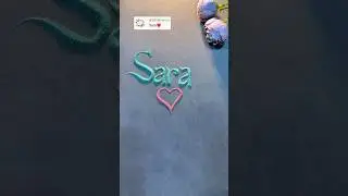 Sara ❤️ Name Sand Calligraphy | Satisfying Sand Art #Sara #SandArt #NameArt #Shorts