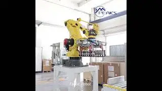 Automatic Valve Bag Robot Palletizing Machine High Speed Packing Line #palletizer #bagpalletizer