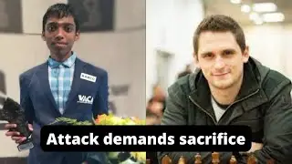 Attack demands sacrifice - Rameshbabu Praggnanandhaa vs Matthieu Cornette - 2022