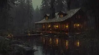 Dark Forest Night Storm 🌩️ Rain & Thunder Sounds for Deep Sleep
