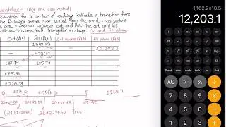 Find the volume of fill using the average end area method || Average End area method