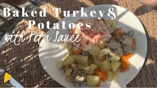 Healthy Baked Turkey & Potatoes with Feta Sauce: Light, Flavorful & For Sensitive Digestion
