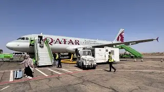 Qatar Airways Airbus A320-200 A7-AHB Landing At Ta’if
