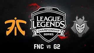 FNC vs. G2 - Week 10 Game 1 | EU LCS Summer Split | Fnatic vs. G2 Esports (2017)