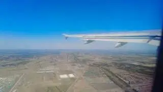 A319 Taking off at Urumqi Diwopu International Airport