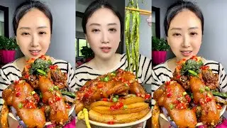 【MUKBANG】SPICY BRAISED PORK BELLY | EATING SHOW | CHINESE FOOD | 食べる|吃播 #咀嚼音 #food #mukbang #foodie
