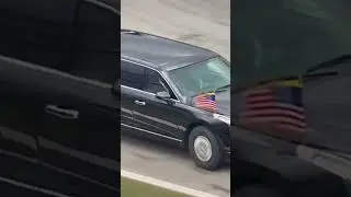 Daytona 500 - NASCAR - President Trump riding the presidential limousine as ￼pace car ￼