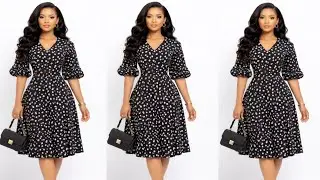 How to Cut & Sew 180 Degree Flare Short Gown / Easy Tutorial