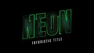 Futuristic Neon Outlined Title for Premiere Pro