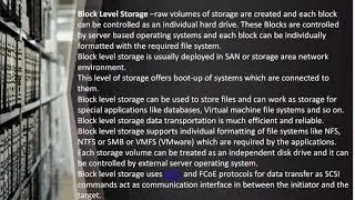 File Level and Block Level Storage