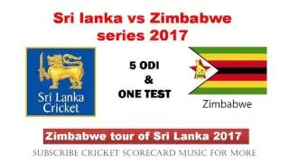 Srilanka Vs Zimbabwe 2017 Cricket Scorecard  Music