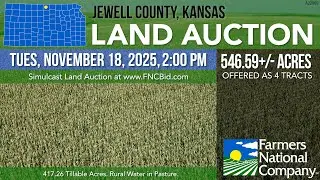 Simulcast Auction | 546.59 +/- Acres, Jewell County, Kansas