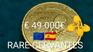 TOP 10 CENT EURO 1999 RARE ERROR COIN EUROPA € ESPANHA € SPAIN/ ANVERSO STAR ERROR GREAT DEFECT!
