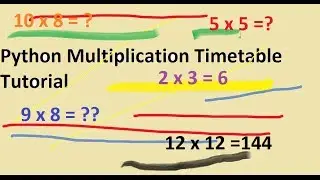 Python Multiplication Timetable Tutorial
