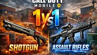 Call of duty mobile 1v1 SHOTGUN and Assault rifles in shipment map