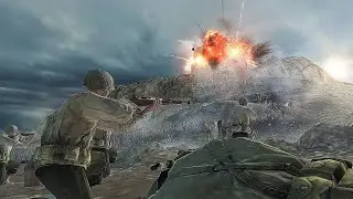 US Invasion of France - D-Day Normandy Landings - Company of Heroes Gameplay