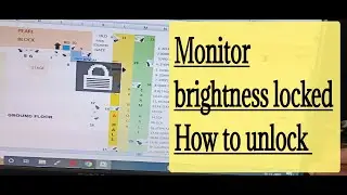 How to unlock monitor brightness button function button