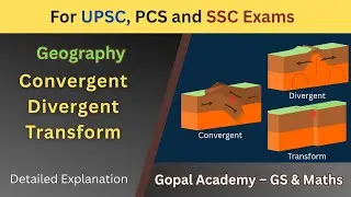 Convergent, Divergent, Transform &ndash; Plate Boundaries ka Full Concept | UPSC Geography 2025