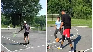 Wednesday TENNIS Live Replay 🎾 Then 1v1s & DUNK Challenge with 7FT Pro Baller 😮🏀