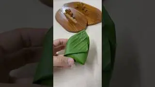 Banana leaf cutter for making and selling individual pieces of Thai-style sweets... #TeacherAof
