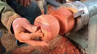 Woodturning / How To Make A Wooden Bowl Lidded From Red Wood